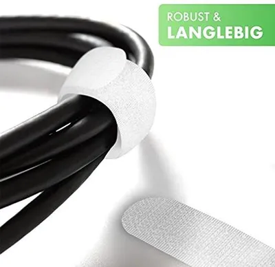 Produktbild von Famanu Kabelbinder mit Klettverschluss 50 cm - Ideal für Kabelmanagement