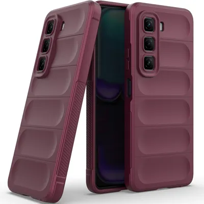 Produktbild von Handyhülle für Infinix Hot 50 4G Weich TPU Silikon Stossfest Anti-rutsch Hülle bordeaux