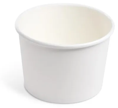Produktbild von 50x Papierbecher Feinkostbecher Eisbecher rund weiß 500 ml Ø 11,5 cm