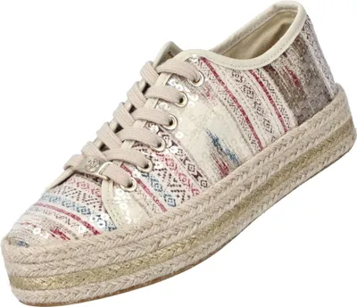 Zdjęcie produktu dla Rieker damskie niskie buty treningowe / sznurowane buty / sportowe niskie buty beżowy tekstylnyRozmiar:42