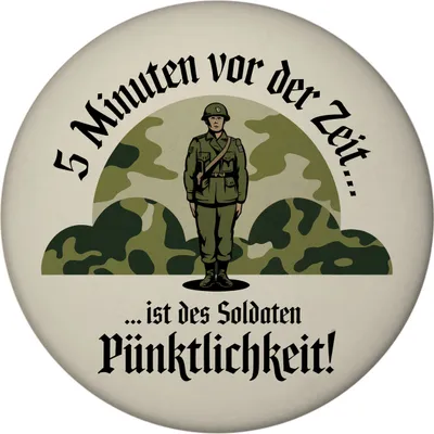Produktbild von 5 Minuten vor der Zeit Retro Soldat Magnet