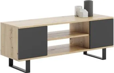 Obrázek produktu pro Skříňka pod televizi Focus 135 cm – loft, dub artisan černý
