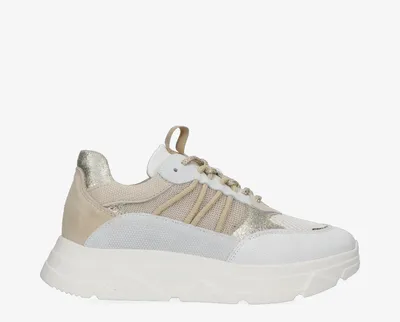 Immagine prodotto di Tango Kady, scarpe da ginnastica da donna, modello 435, colore bianco/oro, in pelle