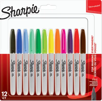 Produktbild von Sharpie Permanent Marker | Marker Stifte mit feiner Spitze | gemischte Farben | 12er Set