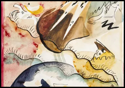 Produktbild von Plakat 100x70cm Regenlandschaft, Wassily Kandinsky Vintage für das Wohnzimmer