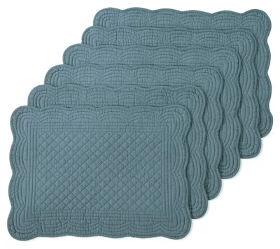 Imagen del producto de Elzusha - Juego de 6 individuales de algodón blanco para mesa