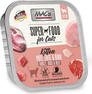 Produktbild von MAC's CAT - Kitten 16x100g  |  Pute, Ente & Rind