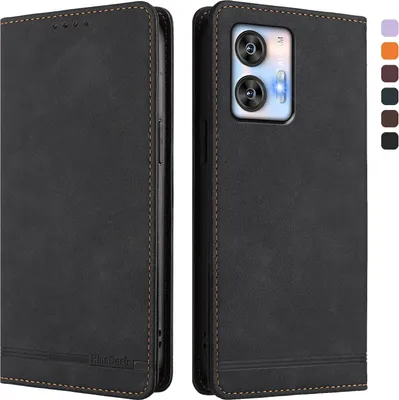 Produktbild von Hülle für Oukitel C35, Retro Kunstleder Ständer Klapphülle mit Kartenfächer und Magnetische Schwarz