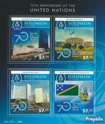 Produktbild von Briefmarken Salomoninseln 2015 Mi 3456-3459 Kleinbogen (kompl. Ausg.) postfrisch Vereinte Nationen