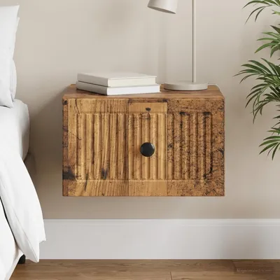 Obrázok produktu pre vidaXL Nástenný nočný stolík z recyklovaného dreva 33 x 34,5 x 20 cm