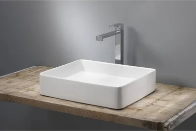 Produktbild von Beaux Poitiers Rechteckiges Waschbecken ohne Überlauf 24x38x12 Keramik Weiß