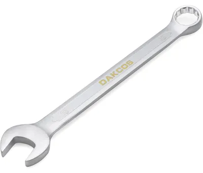 Zdjęcie produktu dla Klucz nasadowy pierścieniowy, 15 mm, matowy, chromowany, stal CR-V, długość 19 cm