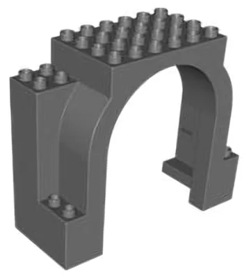 Image de LEGO Duplo, brique gris foncé, 4 x 10 x 7, arc, tunnel (5557) – neuf