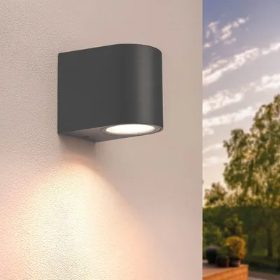 Produktbild von Ledvion Wandleuchte IP54 3W Warmweiß GU10 rund dimmbar
