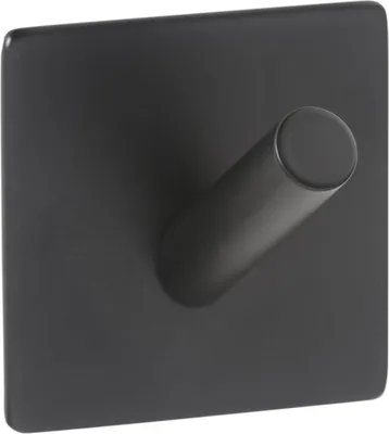 Produktbild von BEASY Kleiderhaken Edelstahl Schwarz 38x45x45 mm für Bad & Küche >> zum Kleben