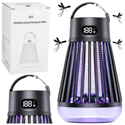 Obrázek produktu pro Elektrická lampa na hubení komárů s UV světlem, černá