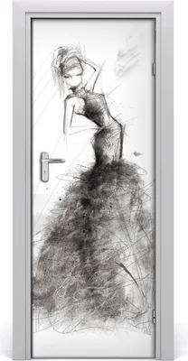 Produktbild von Tulup Türaufkleber 75x205 cm Dekorative Aufkleber Selbstklebend Wasserdichte Tapete Abnehmbar Schlafzimmer Wohnzimmer Wohnkultur - Modeillustration