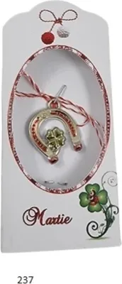 Produktbild von Martisor Potcoava Märzchen Charm Anhänger als Hufeisen aus Metall 237