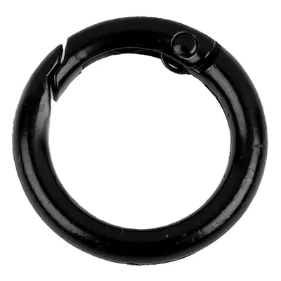 1 Ring Karabiner Rund | 34mm x 6mm schwarz matt