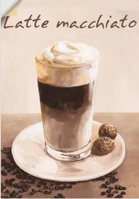 Produktbild von ARTland Wandbild, selbstklebend Latte Macchiato Größe: 45x60 cm