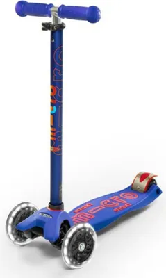 Produktbild von Micro Mobility Maxi Micro Deluxe Blue LED, Kinder, Klassischer Roller, Junge/Mädchen, Asphalt, 50 kg, 3 Rad/Räder