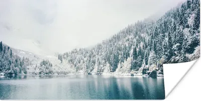 Produktbild von MuchoWow® Poster Winter - Wasser - Schnee 80x40 cm - Wanddeko