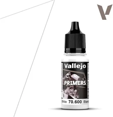 Obrázek produktu pro Vallejo 70.600, Základní barva, Kov, Plast, Polyvinylchlorid (PVC), Dřevo, Namíchané, Bílá, 0,017 l, 1 kusů