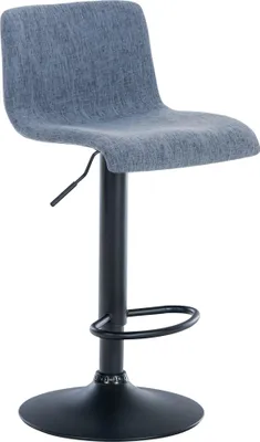 Produktbild von Barhocker Hover Stoff, Farbe:blau, Material Gestell:Metall matt schwarz