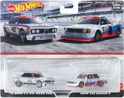 Immagine prodotto di Hot Wheels HFK55 Premium 2er Pack BMW 73 BMW 3.0 CSL Race Car + BMW 320 Gruppo 5
