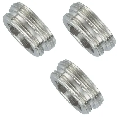 Immagine prodotto di Schläfer 632513 | 3Pz Adattatore Rubinetto Maschio/Maschio, Filetto M24x1/M22x1 Esterno, Raccordo, Riduzione M24x1et x M22x1et in Ottone Cromato, Compatibile con Aeratore Neoperl
