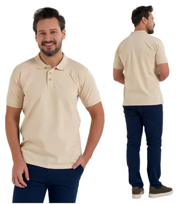 Immagine prodotto di Polo da uomo Moraj a maniche corte – Beige, taglia 3XL, comoda