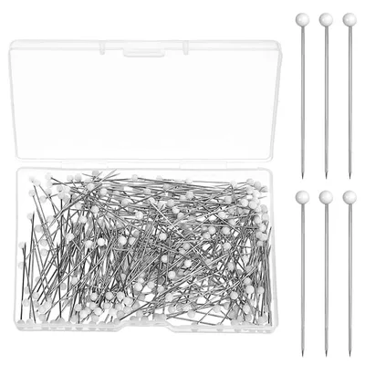 300 Stecknadeln mit Glaskopf, Stahl, 38 mm, Bastelnähen
