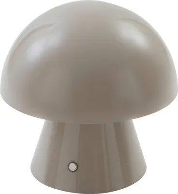 Produktbild von Lindby LED-Akkutischlampe Nevijo, grau, Ø18cm, USB, Dimmer