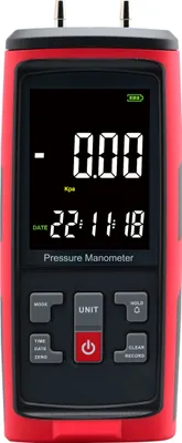 Obrázek produktu pro GT5101 Tester tlaku vzduchu ±1Pa Dvouportový tlakoměr Tester tlaku vzduchu 13 jednotek, bzučák, přepínání režimu měření MAX/MIN/AVG, LCD displej