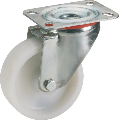 Produktbild von Lenkrolle mit Platte 100 x 35 mm, Tragkr. 150 kg