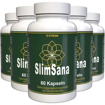 Produktbild von SlimSana - 300 Kapseln (5x 60 Kapseln), 5er Pack