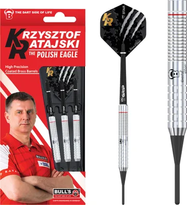 Produktbild von BULL'S Krzysztof Ratajski Brass Silver Soft Dart - 18g -- 1 Satz