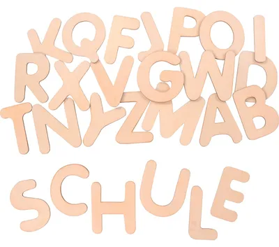 Image de EDUPLAY 800659 Lettres en bois A-Z, naturel