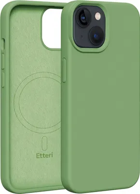 Produktbild von Etteri Silicone Mag Cover für iPhone 13 6,1" Handyhüllen Hellgrün