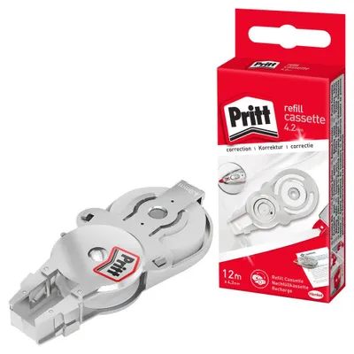 Produktbild von Pritt PRX4H Korrektur Roller Refillkassette, Bandlänge: 12 m, Bandbreite: 4,2 mm, 1 Stück