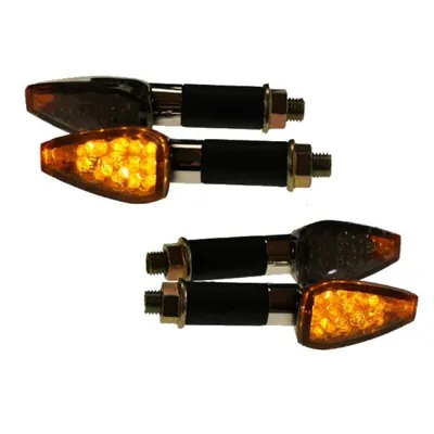 Produktbild von Motorrad LED Blinker Future chrom/schwarz getönt 4-er Set