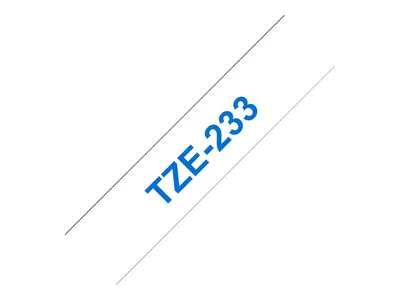 Produktbild von Brother Schriftbandkassette TZE-233 weiß/blau 12 mm