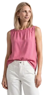Productafbeelding van Street One blousetop met gerimpelde ronde hals, kleur: Blush Berry, maat: 46