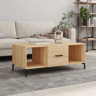 Produktbild von [Home] Couchtisch Sonoma-Eiche 102x50x40 cm Holzwerkstoff , Neue Mode 2024 im häuslichen Leben