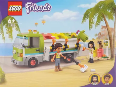Image de LEGO 41712 Friends Voiture de recyclage, camion poubelle avec Emma et les mini-poupées River