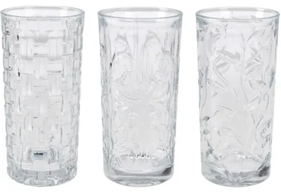Produktbild von Gemusterte Gläsern, 380 ml, 3er-Set