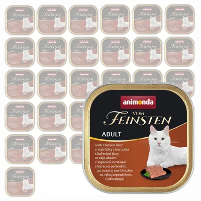 Produktbild von Animonda Vom Feinsten Adult 32x100g Nassfutter für Katzen mit Hühnerleber