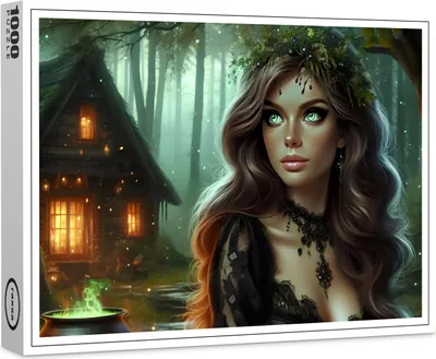 Produktbild von raxxa Premium-Puzzle "mystische Hexe #13", 1000 Teile
