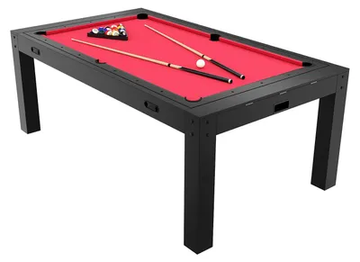 Produktbild von Multifunktionstisch 4 in 1 - Billard & Tischtennis & Air-Hockey - Schwarz - 213 x 121 x 81,2 cm - GRAYSON