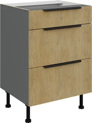 Produktbild von Unterschrank Cremona Anthrazit 60 D 3S BB